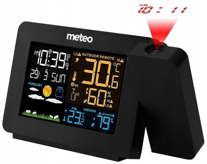 STACJA POGODOWA METEO SP79 Z Projektorem