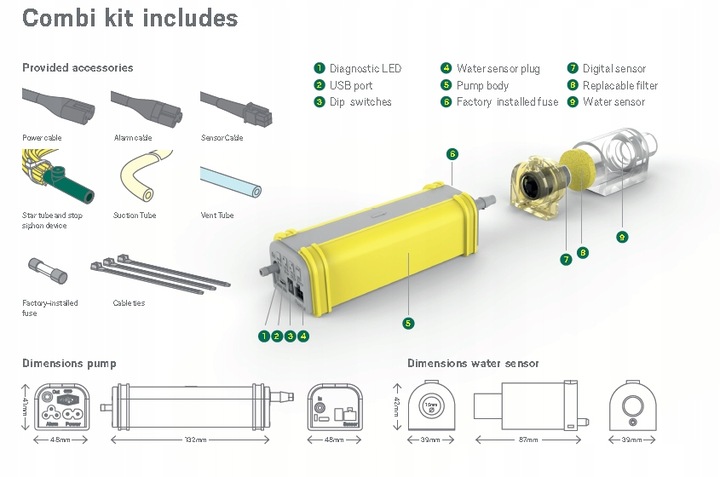 Pompka do skroplin REFCO COMBI, pompa kondensatu 24 mies. gwarancji