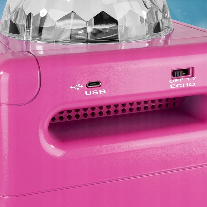 GŁOŚNIK BLUETOOTH LED RGB 50W+ MIKROFON KARAOKE