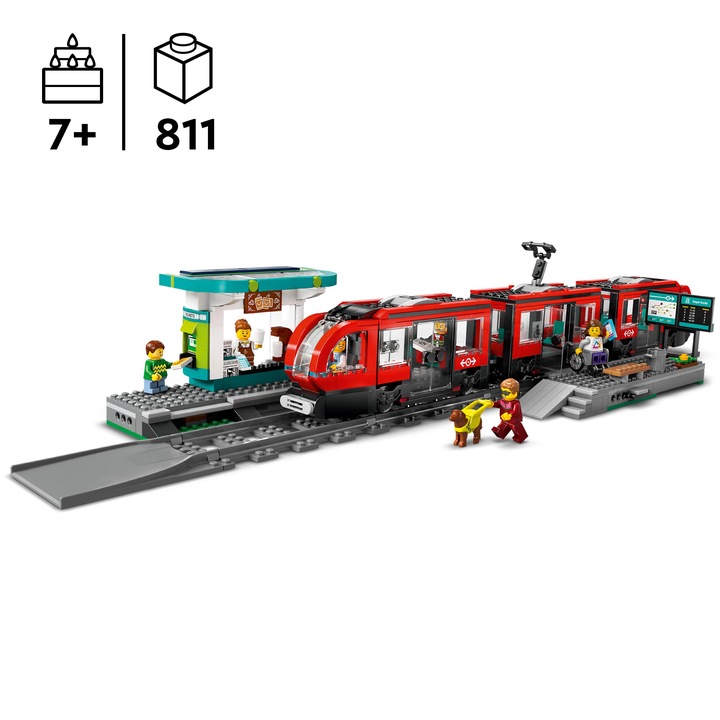 LEGO City 60423 Tramwaj miejski ze stacją Miasto