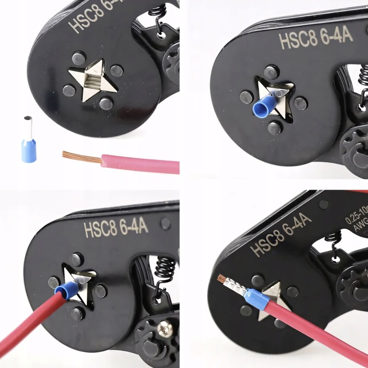 ZACISKARKA PRASKA DO TULEJEK KOŃCÓWEK 0,25-10MM ZESTAW DO TULEJEK 1200 SZT