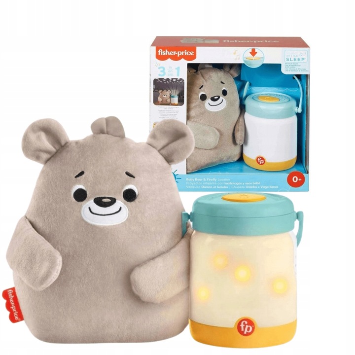 Fisher Price Uspokajacz Latarenka Miś Ze Świetlikami GRR00