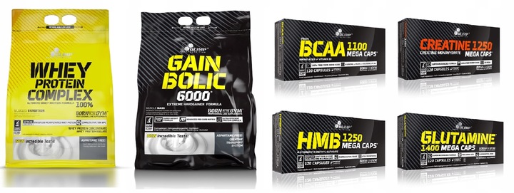 ZESTAW ODŻYWEK SUPLEMENTÓW REKORDOWE PRZYROSTY