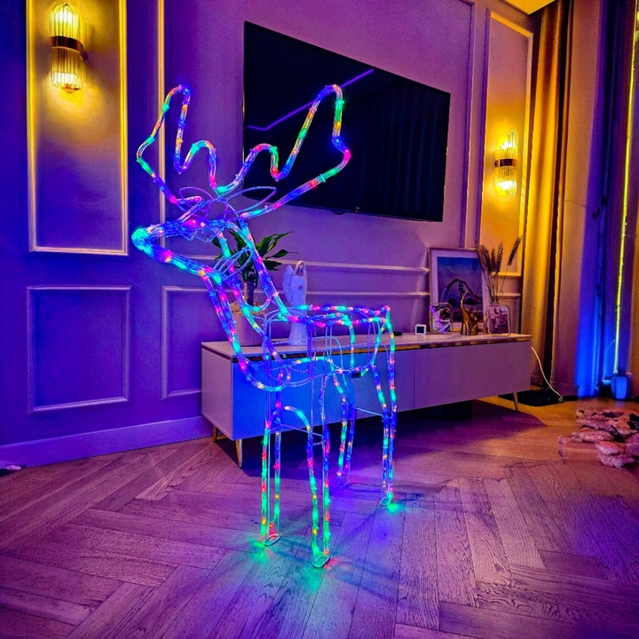 Renifer LED Świąteczny Świecący Figurka Na Zewnątrz XL Duży 85 Kolorowy