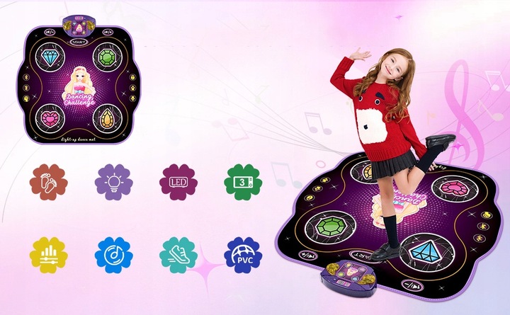 MATA DO TAŃCZENIA MUZYCZNA GRA DZIECI ZRĘCZNOŚCIOWA KEYBOARD TANIEC MUZYKA