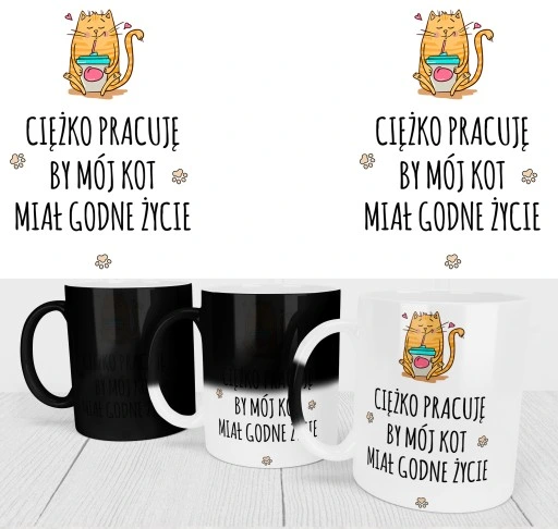 MAGICZNY KUBEK DLA PRACOWNIKÓW DO PRACY NA ODEJŚCIE Z PRACY ŚMIESZNY NADRUK