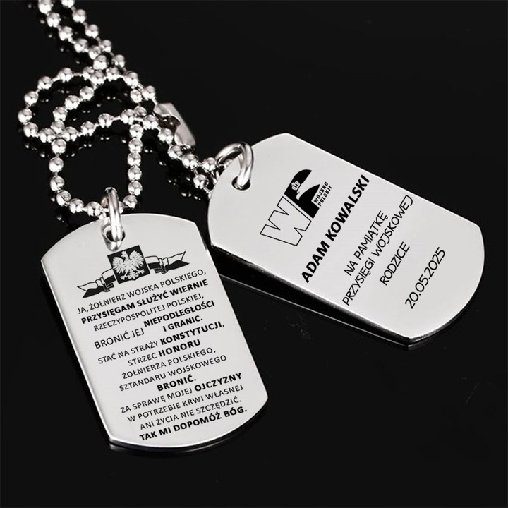 PODWÓJNY NIEŚMIERTELNIK grawer PRZYSIĘGI WOJSKOWEJ PREZENT dla ŻOŁNIERZA