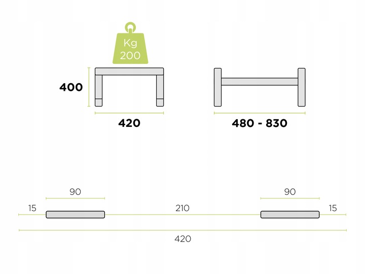 Stojak podpora do pompy ciepła klimatyzatora SP740