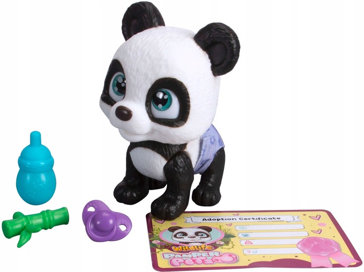 PAMPER PETZ INTERAKTYWNA PANDA PIJE SIKA 20 CM PIELUSZKOWY GANG SMOCZEK AKC