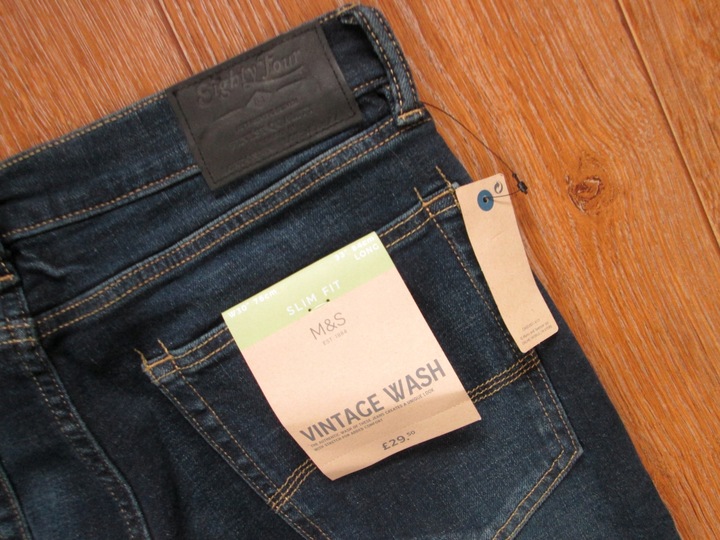 SPODNIE JEANSY MARKS&SPENCER 30/33 SLIM