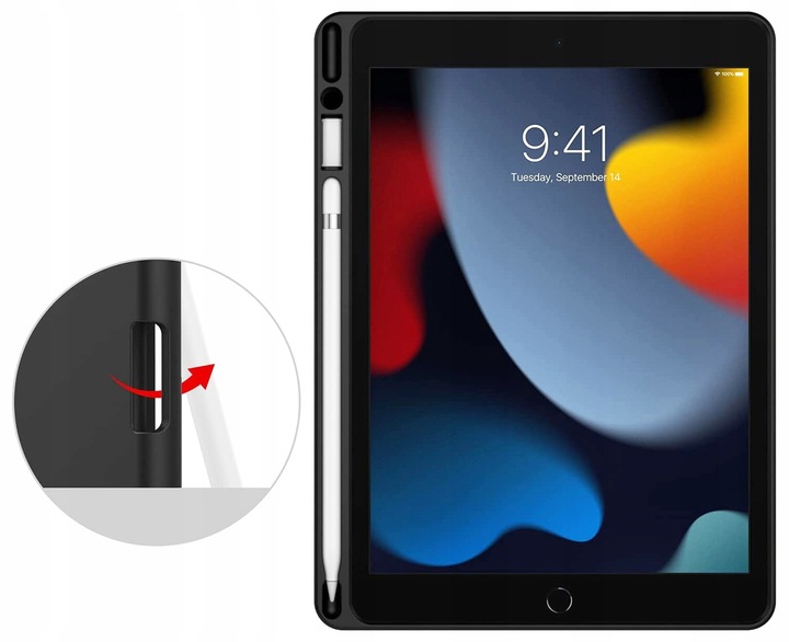 ETUI POKROWIEC DO APPLE IPAD 10.2 GEN 9 2021 CZARNY