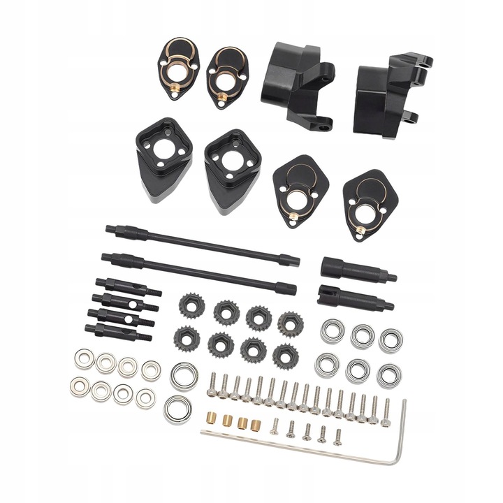 1/24 Metalowe części zamienne do przedniej i tylnej osi do Axial SCX24 C10
