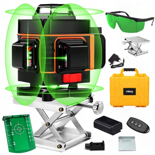 POZIOMICA LASEROWA BLOKADA WAHADŁA 360 LASER KRZYŻOWY DUŻY STATYW +BATERIE