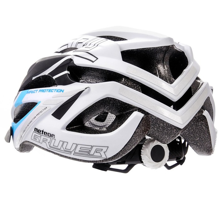 KASK ROWEROWY REGULOWANY METEOR GRUVER S 52-56cm siatka otwory wentylacyjne