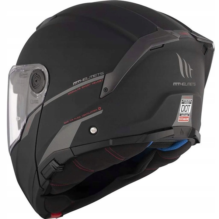 KASK MOTOCYKLOWY SZCZĘKOWY MT HELMETS ATOM 2 SV SOLID BLACK MATT NA PREZENT