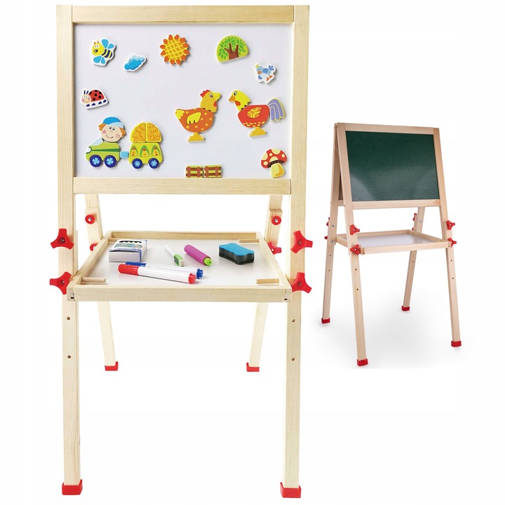 Drewniana Tablica Magnetyczna Kredowa magnesy 709 45 x 90cm