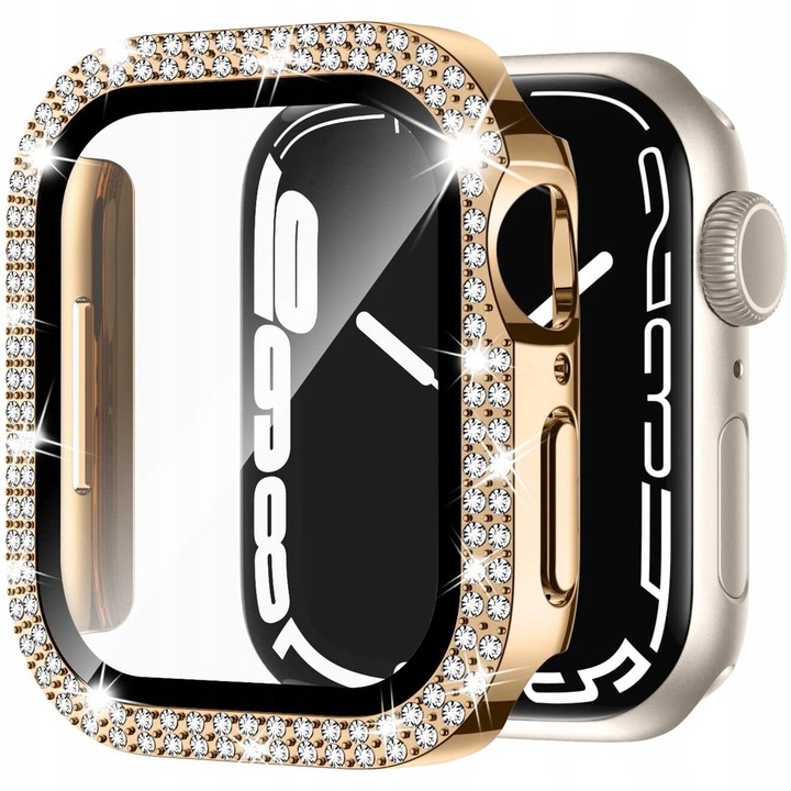 2w1 ETUI + SZKŁO DO APPLE WATCH 4/5/6/7/8/9/SE 40/41/44/45MM KOLORY