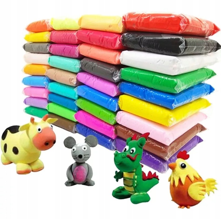 96 szt PLASTELINA MAGICZNA SENSO GLINA POLIMEROWA PIANKOWA MASA DLA DZIECI