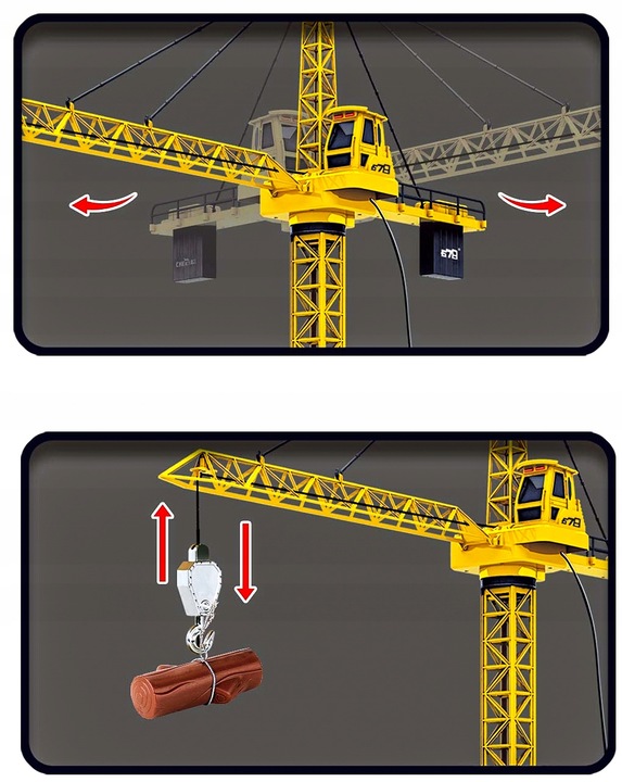 DŹWIG BUDOWLANY PILOTEM DUŻY ŻURAW GIGANT ZDALNIE STEROWANY MULTIFUNKCJE