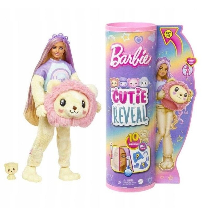 BARBIE CUTIE REVEAL LALKA W PRZEBRANIU LWA