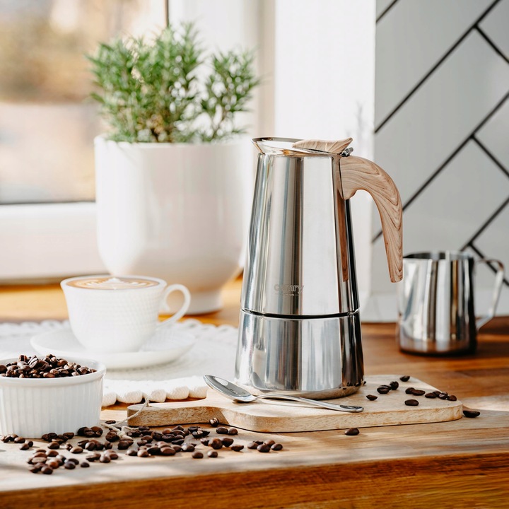 Kawiarka Zaparzacz do kawy 450ml Działa na indukcji, Gaz, Stalowa Camry