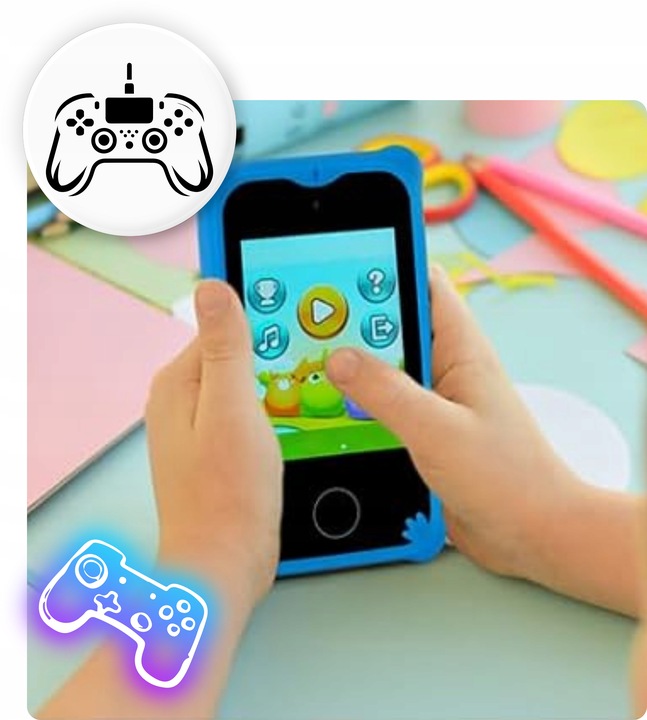 TELEFON DLA DZIECI SMARTFON ZABAWKOWY aparat kamera gry ZABAWKI DLA DZIECI