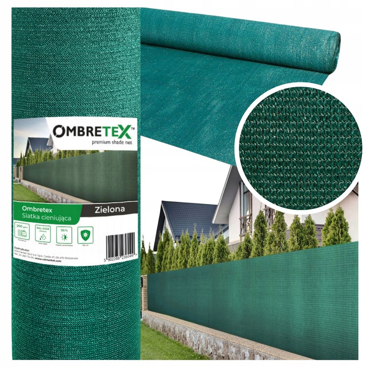 Mata Osłonowa Siatka Cieniująca 95% Zacieniająca 1,7x10m UV Na Płot