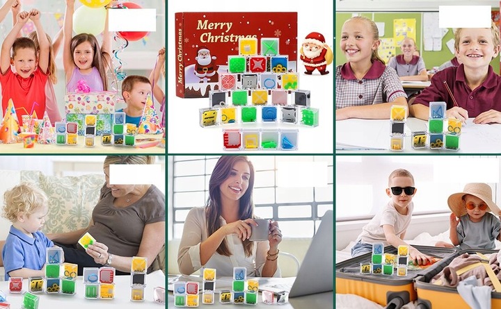 KALENDARZ ADWENTOWY 24 GRY LOGICZNE 3D ŁAMIGŁÓWKI MINI GRY ZABAKI KRATYWNE