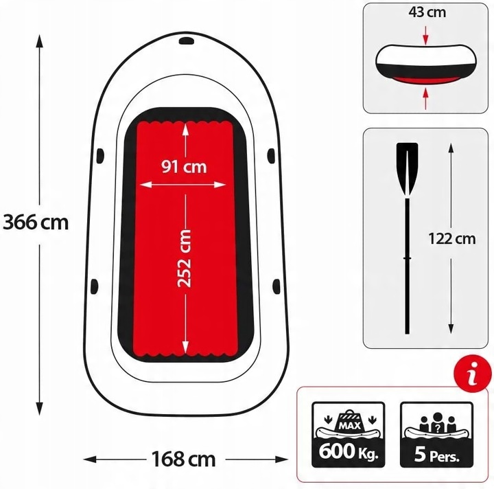 PONTON EXCURSION 5 +WIOSŁA +POMPKA INTEX 68325
