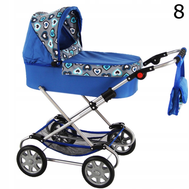 WÓZEK DUŻY DLA LALEK GŁĘBOKI + Pościel+Torebka PL