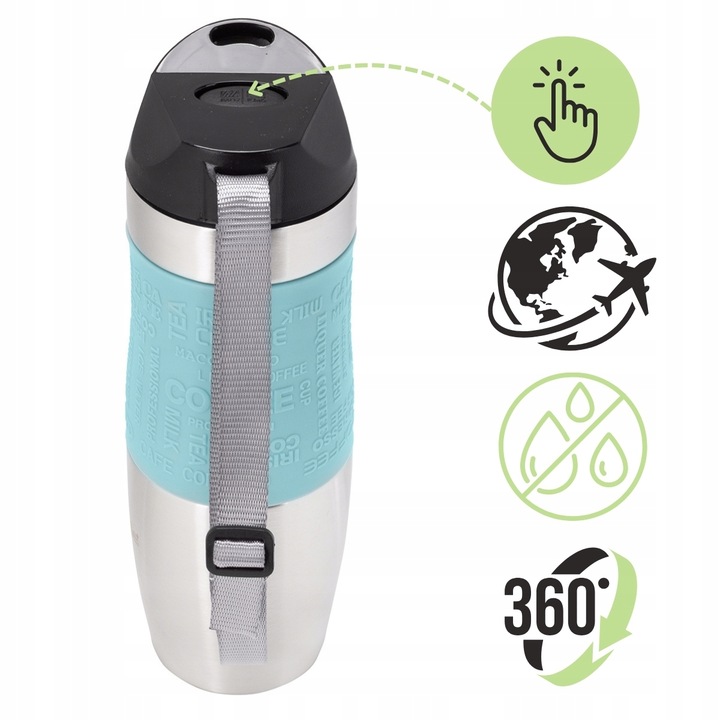 KUBEK TERMICZNY do kawy herbaty TERMOS BUTELKA bidon KAMILLE 480ml