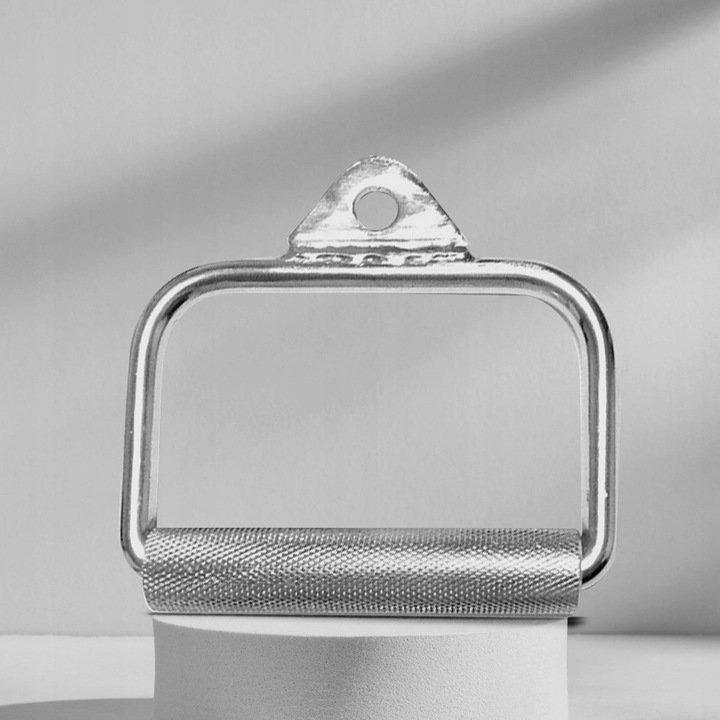 Uchwyt DO WYCIĄGU ćwiczeń atlasu pojedynczy OBROTOWY Stalowy Ryflowany STAL