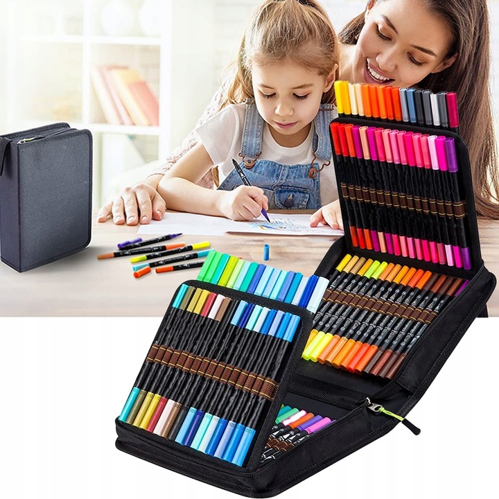 100 KOLORÓW DŁUGOPISY PISAKÓW DUAL BRUSH AKWARELI
