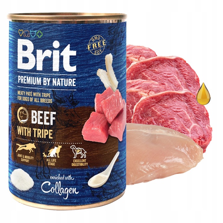 BRIT BY NATURE Karma mokra dla psa mix smaków 12 x 400g