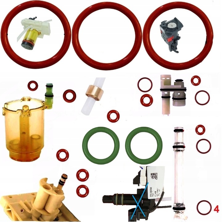 Zestaw oringów do DELONGHI DYNAMICA