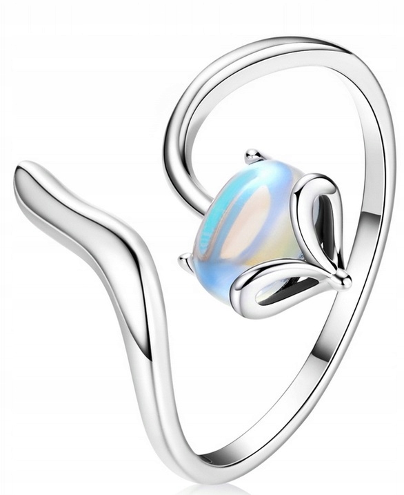 Pierścionek srebro LISEK regulowany s925 +pudełko