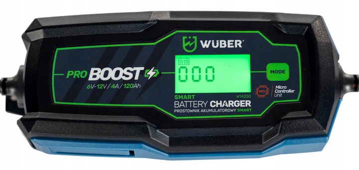 ŁADOWARKA PROSTOWNIK AKUMULATORA MIKROPROCESOROWY 6/12V 1.2-120Ah AGM ŻEL