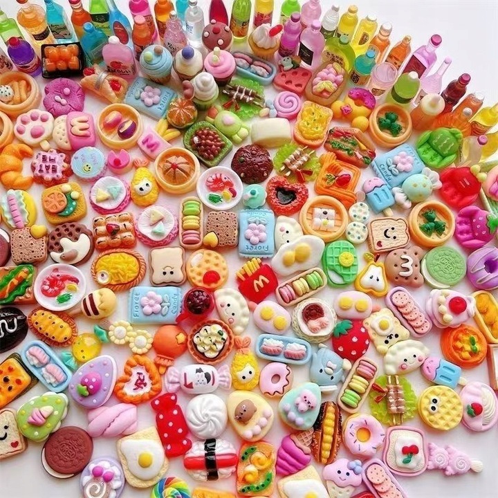 100 SZTUK MINI JEDZENIE UROCZE AKCESORIA DLA DZIECI URODZINOWYCH