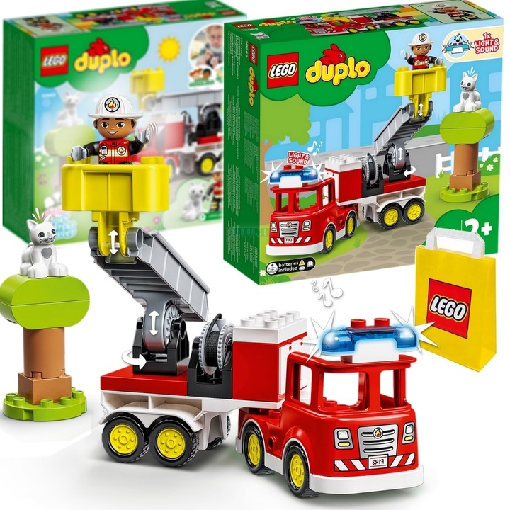LEGO DUPLO 10969 Wóz Strażacki Samochód Straż Duże klocki Prezent od 2 lat