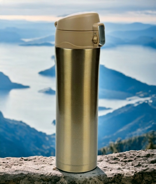 Kubek Termiczny jak termos do kawy na herbatę prezent z ustnikiem matowy