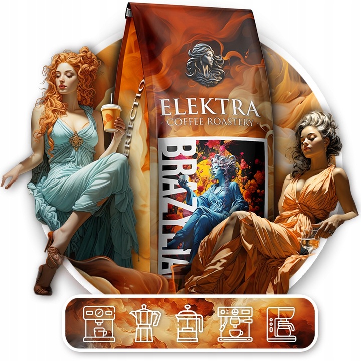 Kawa ziarnista ELEKTRA KAWA ZIARNISTA BRAZYLIA -ELEKTRA ŚWIEŻO PALONA 1KG