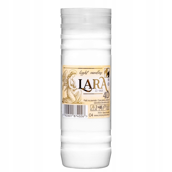 Wkłady do Zniczy 20 SZTUK parafinowe 4 DNI 17 cm parafina CAŁOROCZNE