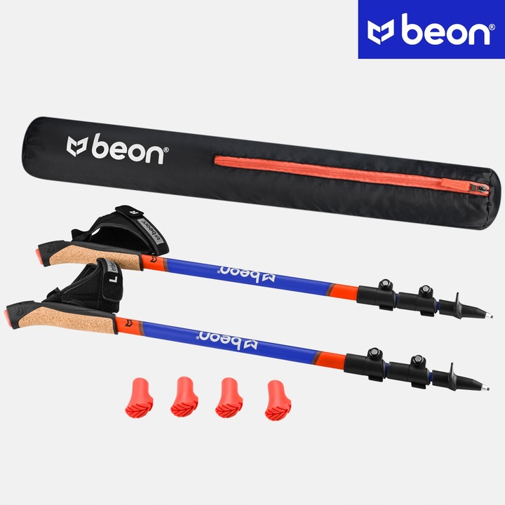 KIJE NORDIC WALKING KIJKI SKŁADANE REGULOWANE DO CHODZENIA TELESKOPOWE BEON