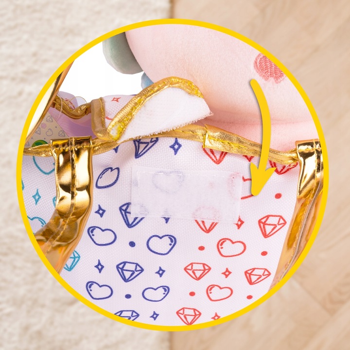 PLUSZOWY JEDNOROŻEC Z TOREBKĄ PLUSZOWA MASKOTKA PRZYTULANKA PLUSZAK UNICORN