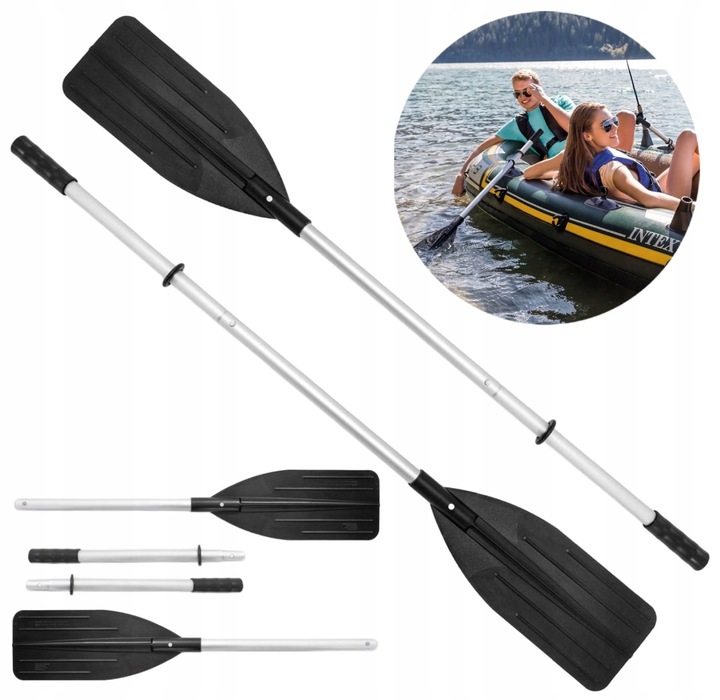 Wiosła aluminiowe PODWÓJNE do PONTONU 137 cm INTEX