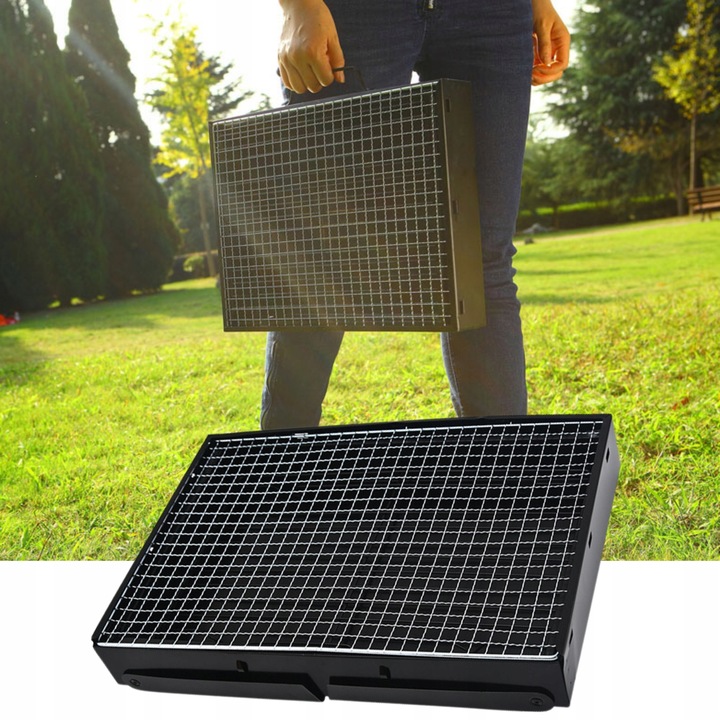 ZESTAW GRILL OGRODOWY WĘGLOWY TURYSTYCZNY |SKŁADANY |+ AKCESORIA DO GRILLA