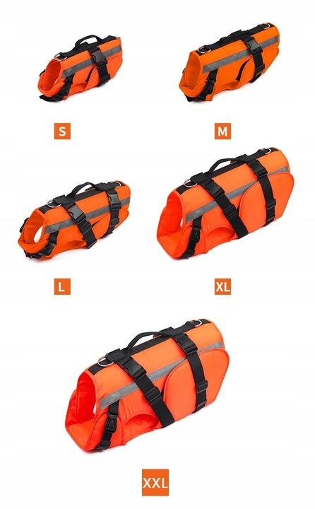 KAPOK dla Psa do Pływania Kamizelka Ratunkowa do Wody z Odblaskami roz. L