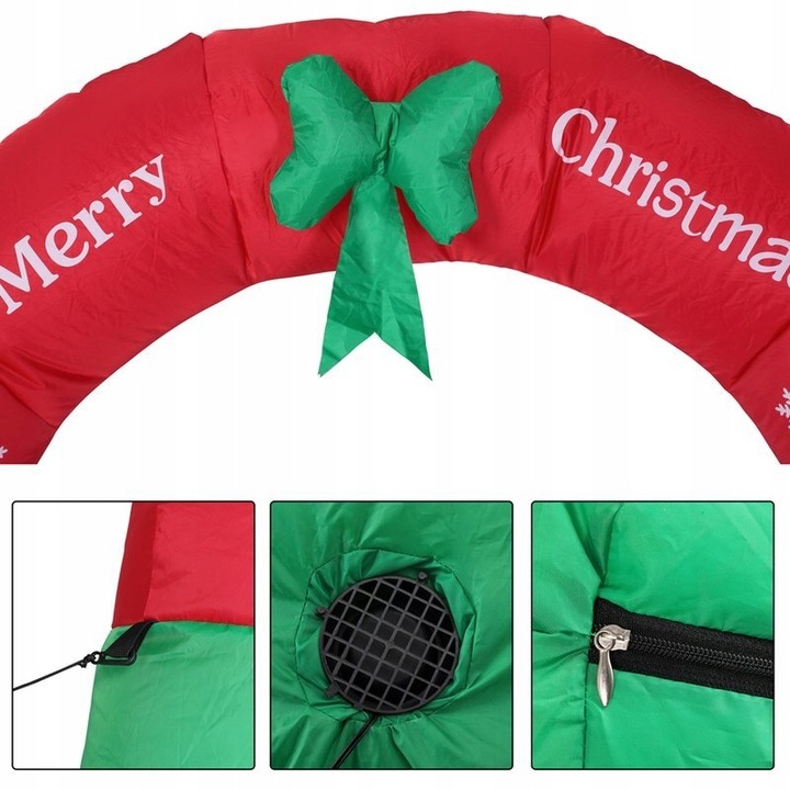 MIKOŁAJ BAŁWAN DMUCHANY BRAMKA LED 250x200cm