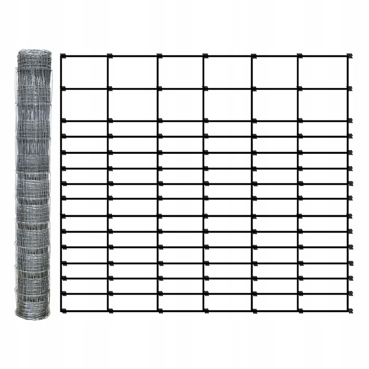 SIATKA LEŚNA 80/15/30 G12 - rolka 50m OCYNKOWANA do pola sady lasy budowa