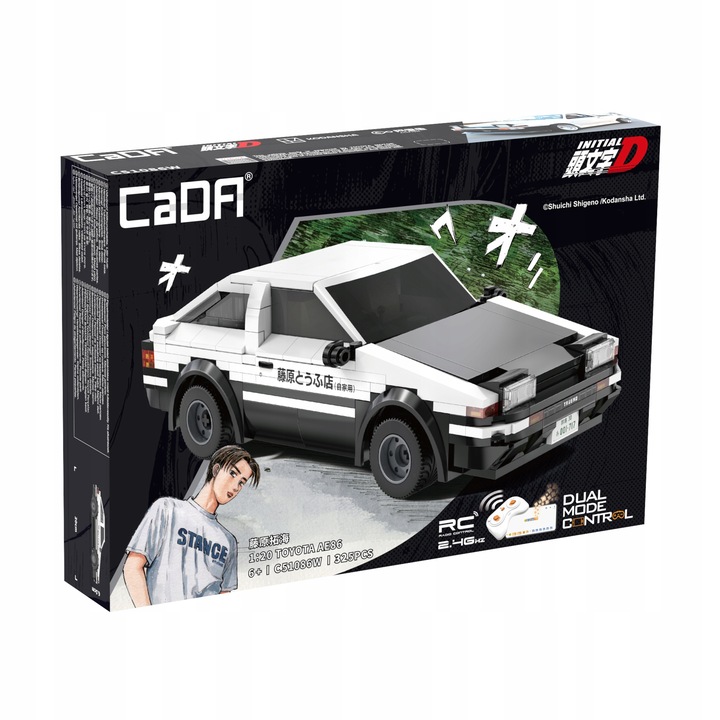 KLOCKI KONSTRUKCYJNE CADA BIAŁE ZDALNIE STEROWANY TOYOTA AE86 INITIAL-D RC